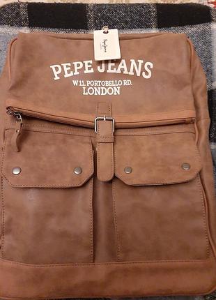 Стильный рюкзак (сумка для ноута)pepe jeans)второе фото более реально1 фото