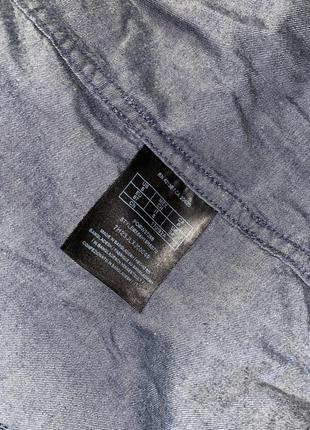Оригинальная guess мужская рубашка из материала под джинс6 фото