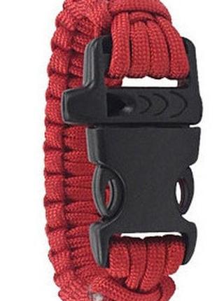 Браслет виживання paracord red