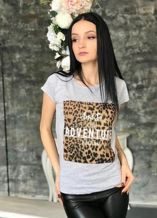 Футболка женская adventure gray размер m