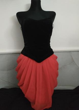 Винтажное бархатное платье с юбкой тюльпаном wallis exclusive