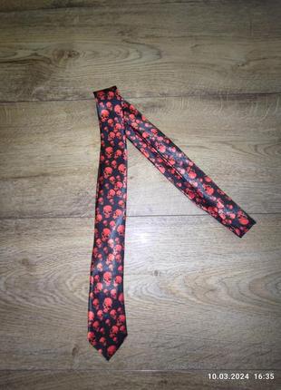 Краватка галстук з черепами1 фото