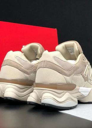 Мужские кроссовки new balance 9060 beige 1950 бежевого цвета6 фото