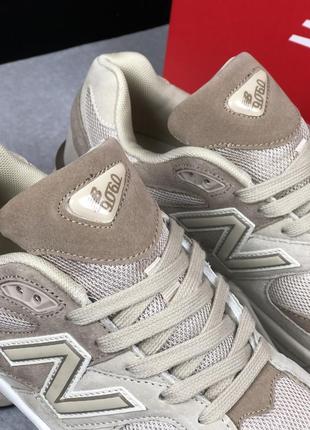 Мужские кроссовки new balance 9060 beige 1950 бежевого цвета5 фото