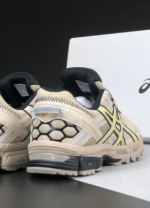 Мужские кроссовки asics gel-kahana 8 beige yellow ассикс бежевого с желтыми цветами4 фото