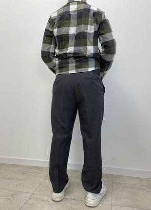 Палаццо брюки мужские темно-серые шерсть штаны