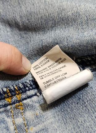 Детская джинсовая куртка толстовка синяя для девочки gee jay 6-7р, зр.1284 фото