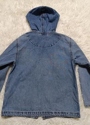 Детская джинсовая куртка толстовка синяя для девочки gee jay 6-7р, зр.1285 фото