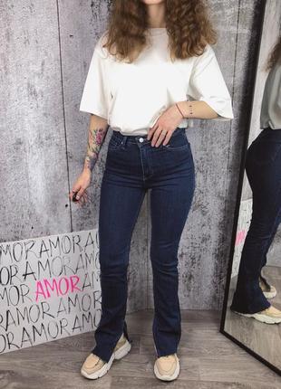 Джинси з розрізами 40, 42; джинсы синие с разрезами8 фото