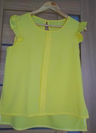 Блуза ярко желтая  р.м