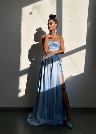 Корсет с стразами (можно комплектом с юбка длинная атлас)