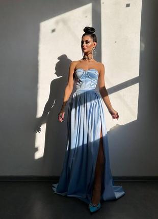 Корсет с стразами (можно комплектом с юбка длинная атлас)