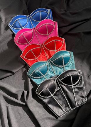 Корсет с стразами ручная работа