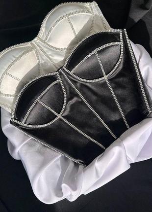 Корсет с стразами ручная работа