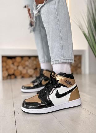 Шикарные женские кожаные кроссовки/кеды A new iteration of the futuristic Air Jordan 11 Adapt sneaker is coming soon 1 retro gold  😍