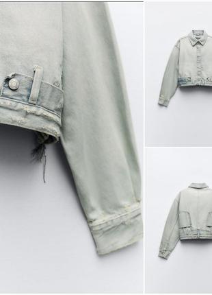 Очень стильня оригинальная джинсовая куртка, пиджак zara. new7 фото