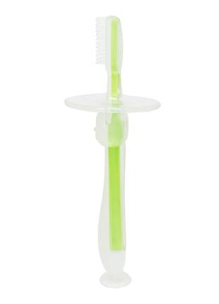 Силиконовая зубная щетка mumlove mgz-0707(green) с ограничителем