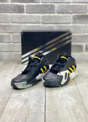 Adidas streetball 🆕 мужские кроссовки адидас 🆕  черные/оранжевые3 фото