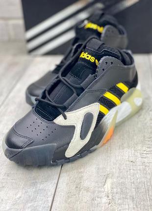 Adidas streetball 🆕 мужские кроссовки адидас 🆕  черные/оранжевые7 фото