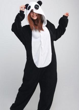 Пижама кигуруми пижама панда s на рост (140-150см)1 фото