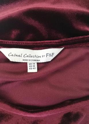 Шикарная велюровая блузка 14 р от casual collection of f&f5 фото