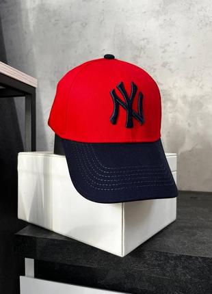 Бейсболка new york yankees с фиксатором черно-белая кепка-тракер летняя нью йорк янкис8 фото