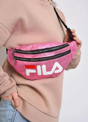 Стильная женская сумка fila. стильная поясная сумка. брендовая сумка бананка.