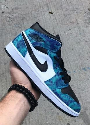 Кросівки nike air jordan 1 retro high og tie dye кроссовки