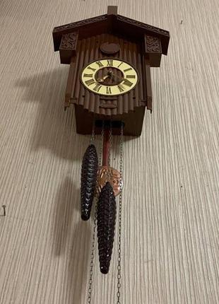 Годинник-ходики, годинник настінний механічний з зозулею і боєм "маяк" срср3 фото