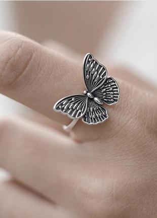 Нежное колечко бабочка , серебро 925