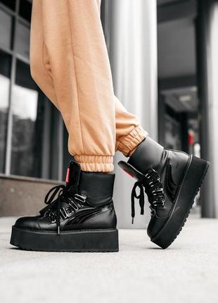 Puma x fenty by rihanna sneaker boot “black” 🆕 женские кроссовки пума 🆕 черные4 фото