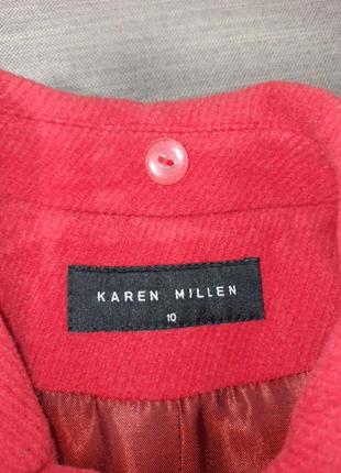 Пальто жіноче морквяне karen millen 74% вовна4 фото