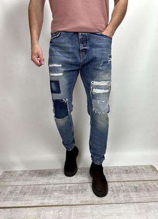 Джинси чоловічі звужені zara denim 362 фото