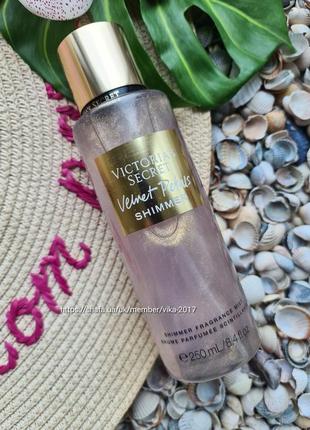 Мист для тела с шиммером victoria’s secret velvet petals