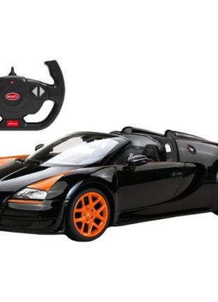 Радиоуправляемая игрушка rastar bugatti grand sport vitesse 1:14 (70460 black) - топ продаж!