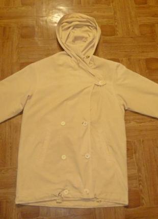 Бежевий плащ Canda c&amp;a з капюшоном куртка подовжена вітровка куртка оверсайз6 фото