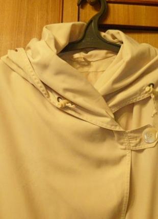 Бежевий плащ Canda c&amp;a з капюшоном куртка подовжена вітровка куртка оверсайз4 фото