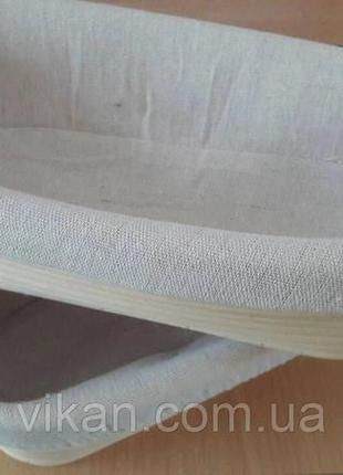 Форма кошик для розстойки хліба, тіста з ротангу овал (30*14*8), на 750 г з тканинним чохлом код/артикул 186 на 0,75  кг7 фото