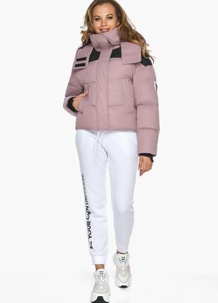 Куртка вільного фасону пудрова жіноча осінньо-весняна модель 241805 фото
