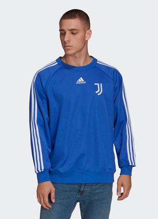 Крутий світшот adidas juventus teamgeist crew sweatshirts blue