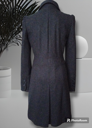 Женское шерстяное шерстяное шерстяное брендовое оригинал пальто тренч серого цвета люкс новое рризмера s, xs, guess2 фото