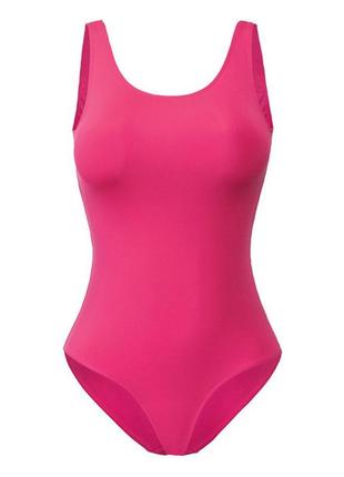 Купальник слитный на подкладке для женщины esmara creora® 349186 34(xs) малиновый