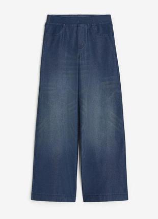 Эластичные широкие джинсы h&amp;m 14+
