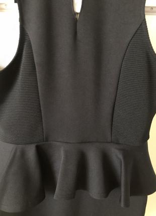 Мини-платье с баской, маленькое чёрное платье3 фото
