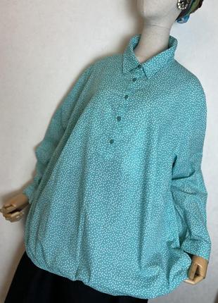 Бавовна100%,блуза,сорочка в горох,батал,великий розмір,ulla popken5 фото