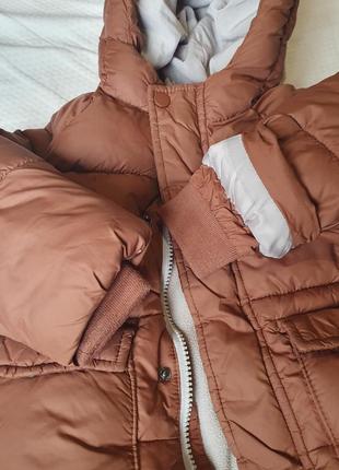 Стильная зимняя куртка zara 1.5-2 года6 фото