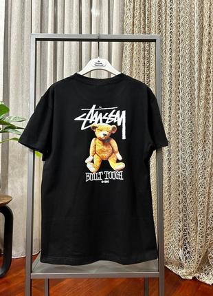 Черная футболка stussy oversize &lt;unk&gt; футболка стусси1 фото