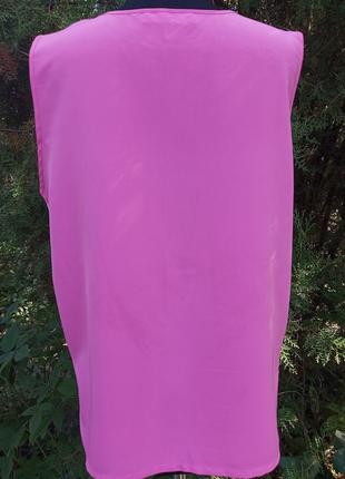 Daxon розовая блуза майка с цветком зефир минимализм яркая4 фото