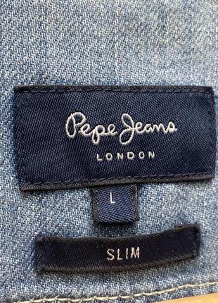 Pepe jeans джинсова сорочка, денім рубашка. розмір l5 фото