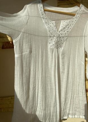 Легкая блуза из шелка и коттона8 фото